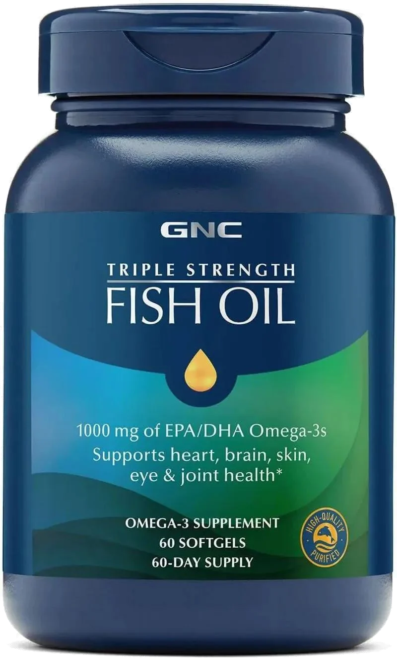 GNC Triple Strength Fish Oil 1000mg - 60 Softgels